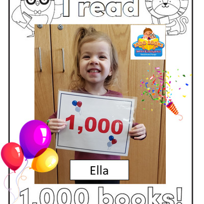 Ella O. can't be matched as she shows that she's read 1,000 Books Before Kindergarten!