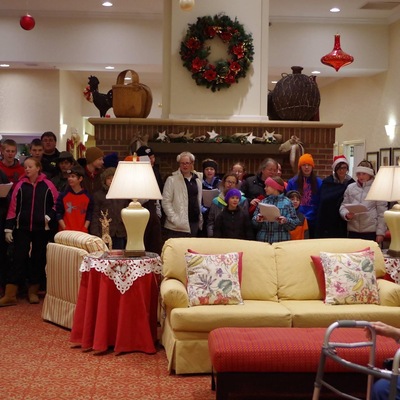 Christmas caroling at Country Place