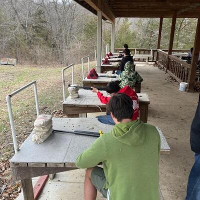 Rifle range at camp