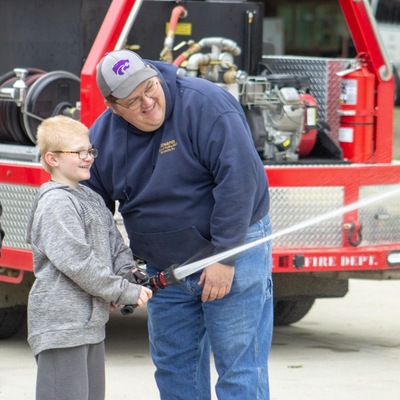 A visit with the local fire department