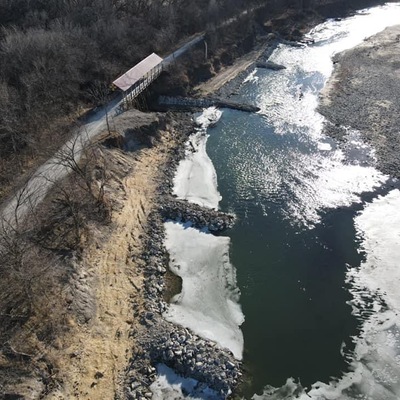 Riverbank stabilization project