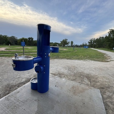 Water fountain at Jayhawk Road trailhead